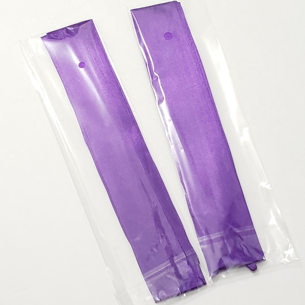 ⤵️⤵️2pc Solid Purple Design Satin Scarves